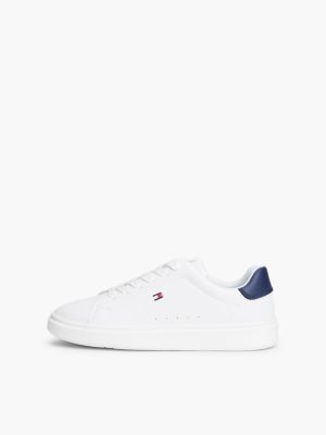 white flag contrast heel trainers for kids gender inclusive tommy hilfiger