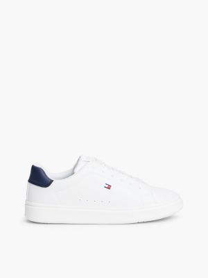 white flag contrast heel trainers for kids gender inclusive tommy hilfiger