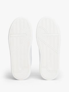 Flag Contrast Heel Trainers — White 5