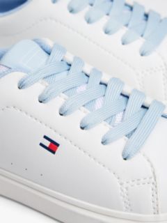 Flag Contrast Heel Trainers — White 6