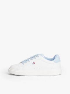 Flag Contrast Heel Trainers — White 7