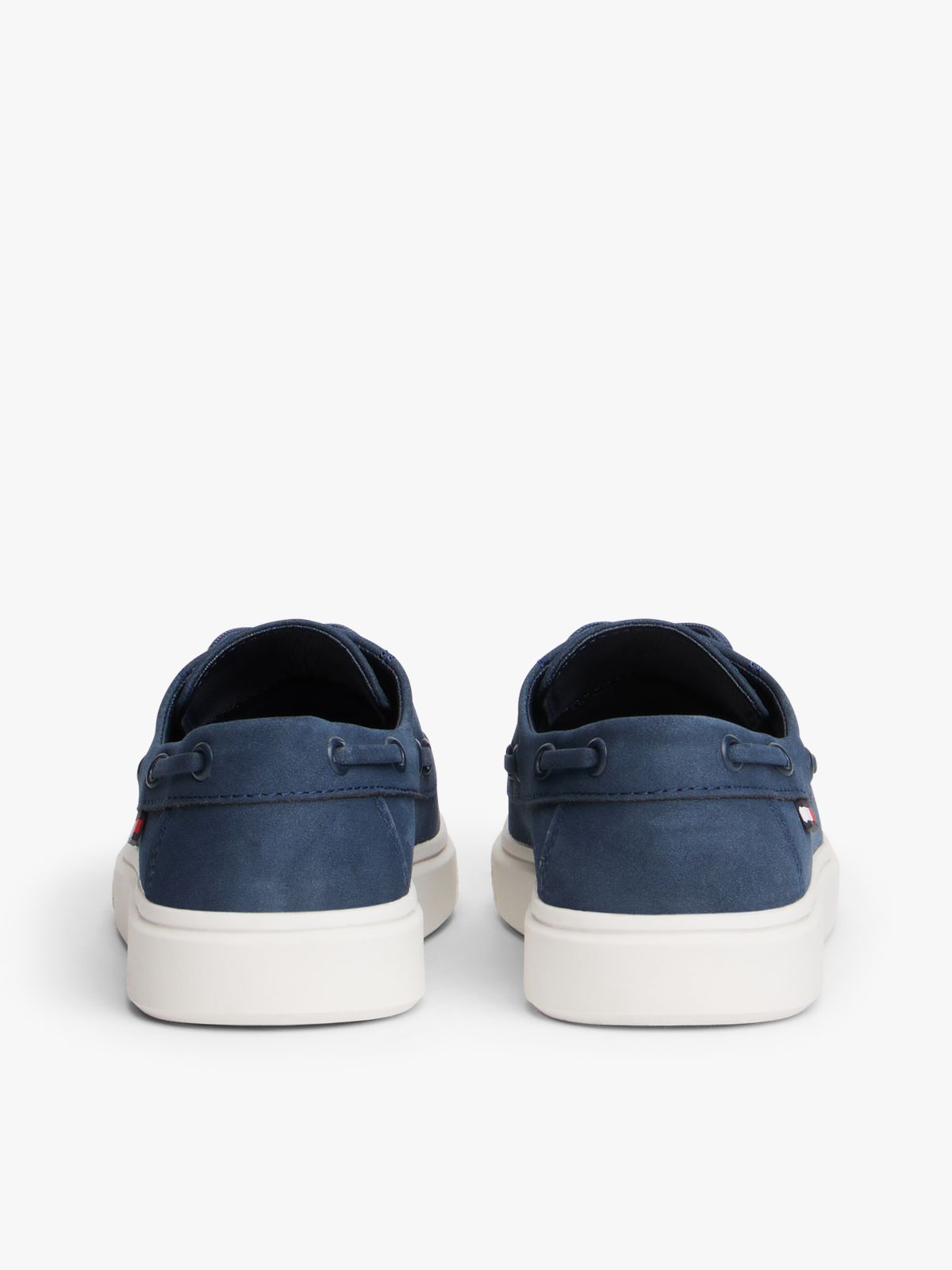Flag Topstitch Boat Shoes — Blue
