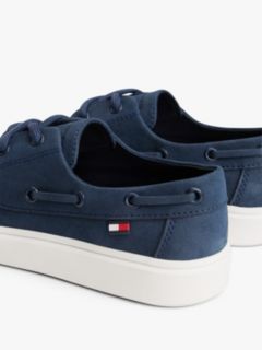 Flag Topstitch Boat Shoes — Blue 6
