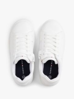 Logo Zip-Up Trainers — White 3