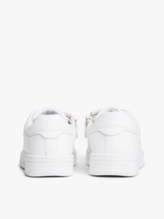 Logo Zip-Up Trainers — White 4