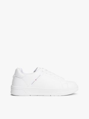 white logo zip-up trainers for kids gender inclusive tommy hilfiger