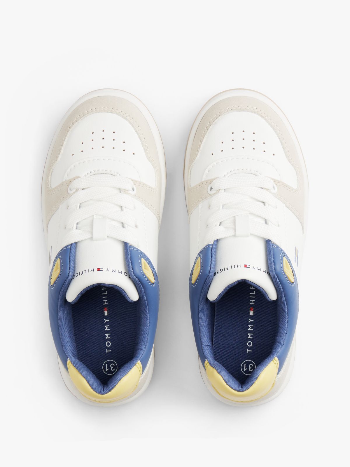 Flag Contrast Mixed Texture Trainers — Multi