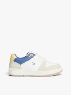 Flag Contrast Mixed Texture Trainers — Multi 1