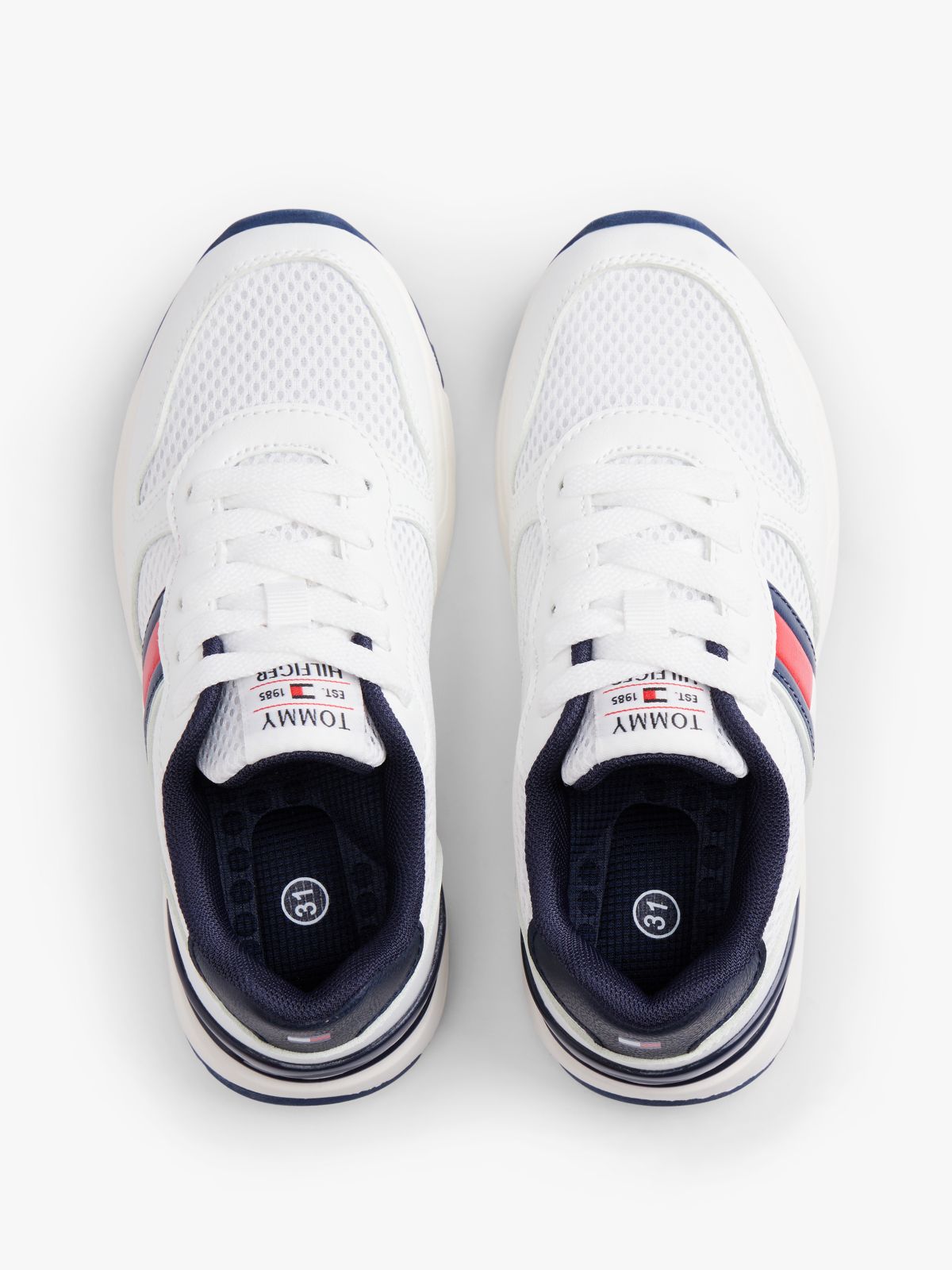 Flag Mesh Trainers — White