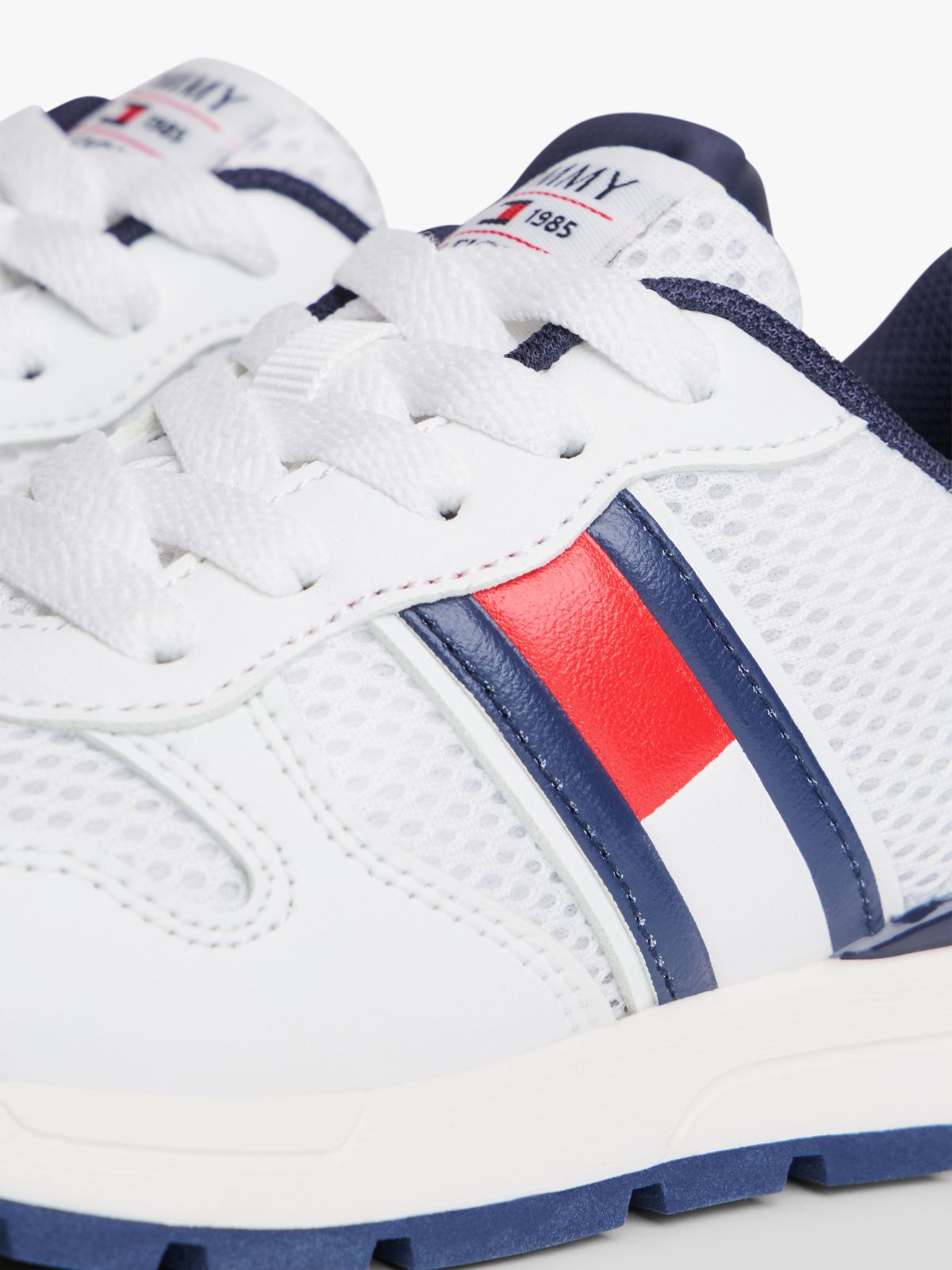 Flag Mesh Trainers — White