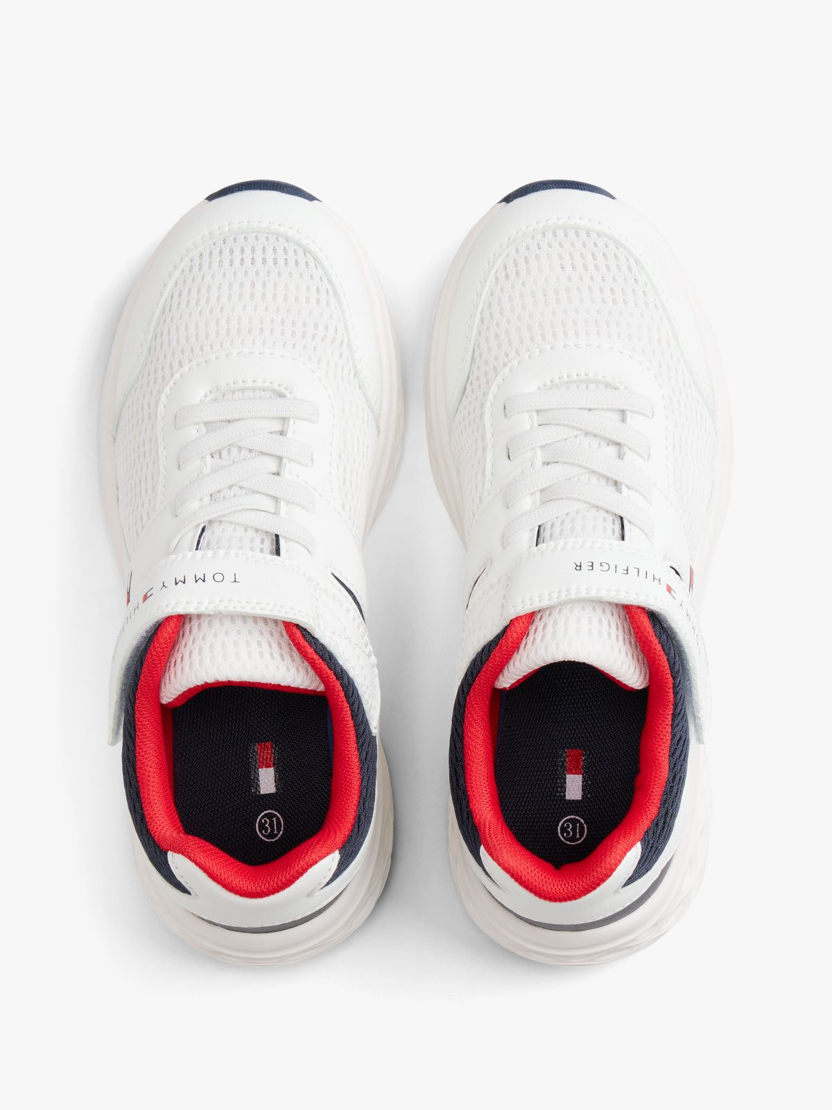 Hook And Loop Mesh Trainers — White