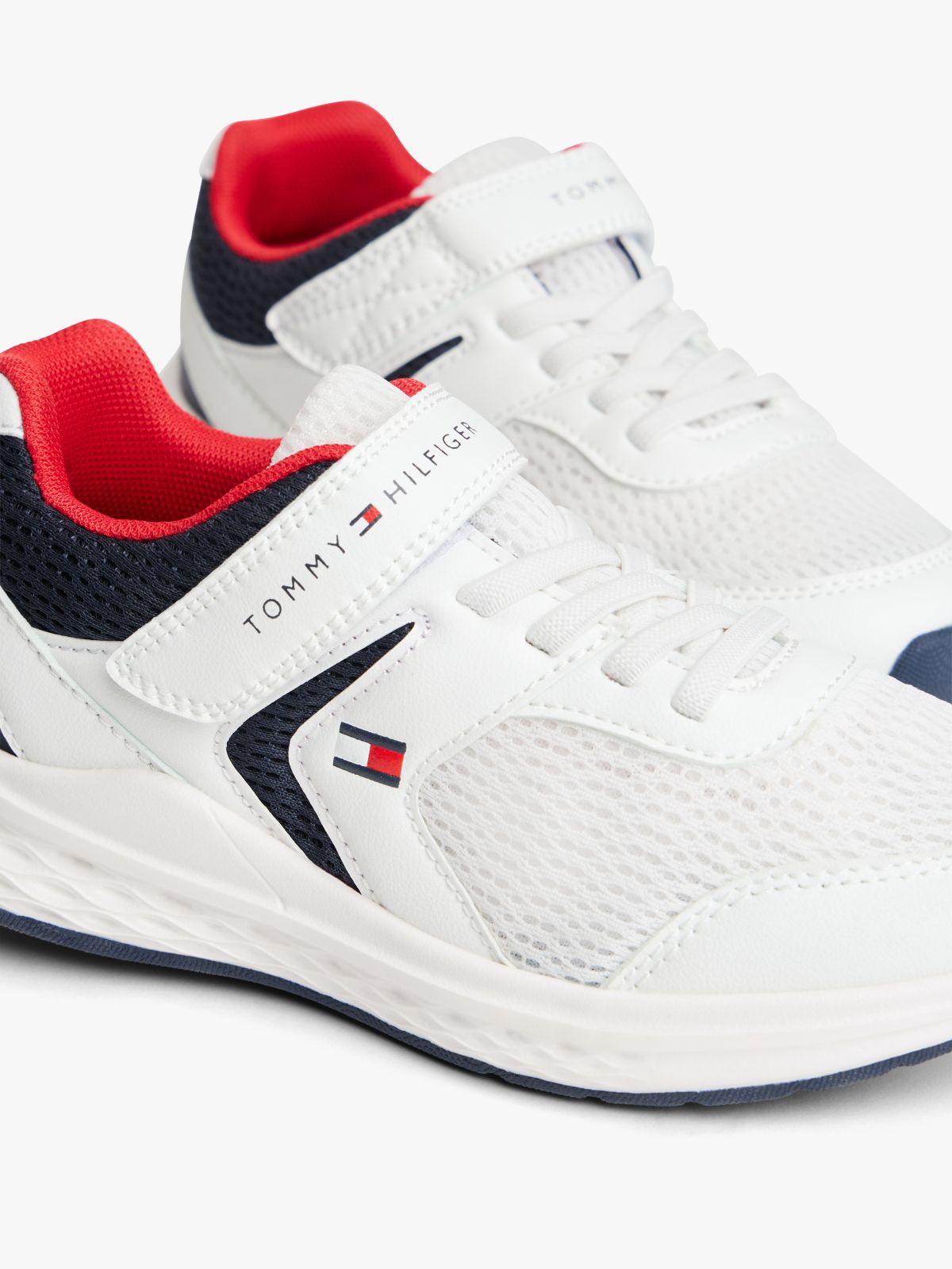Hook And Loop Mesh Trainers — White