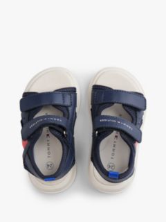 Flag Double Hook And Loop Sandals — Blue 3