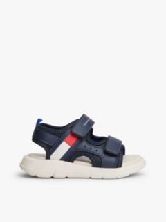 Flag Double Hook And Loop Sandals — Blue 1