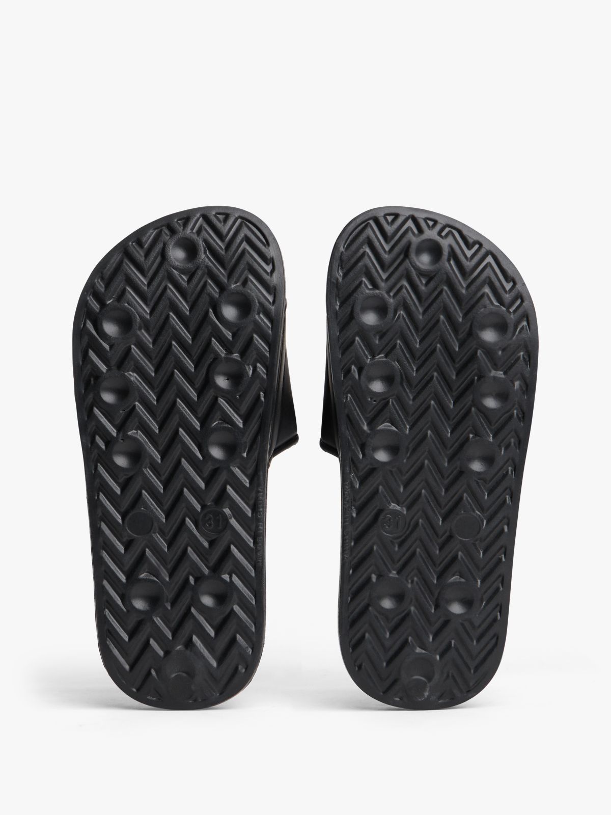 Logo Pool Slides — Black