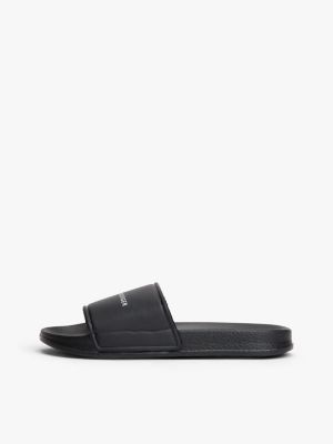 black logo pool slides for kids gender inclusive tommy hilfiger