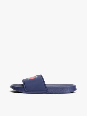 blue wavy flag pool slides for kids gender inclusive tommy hilfiger