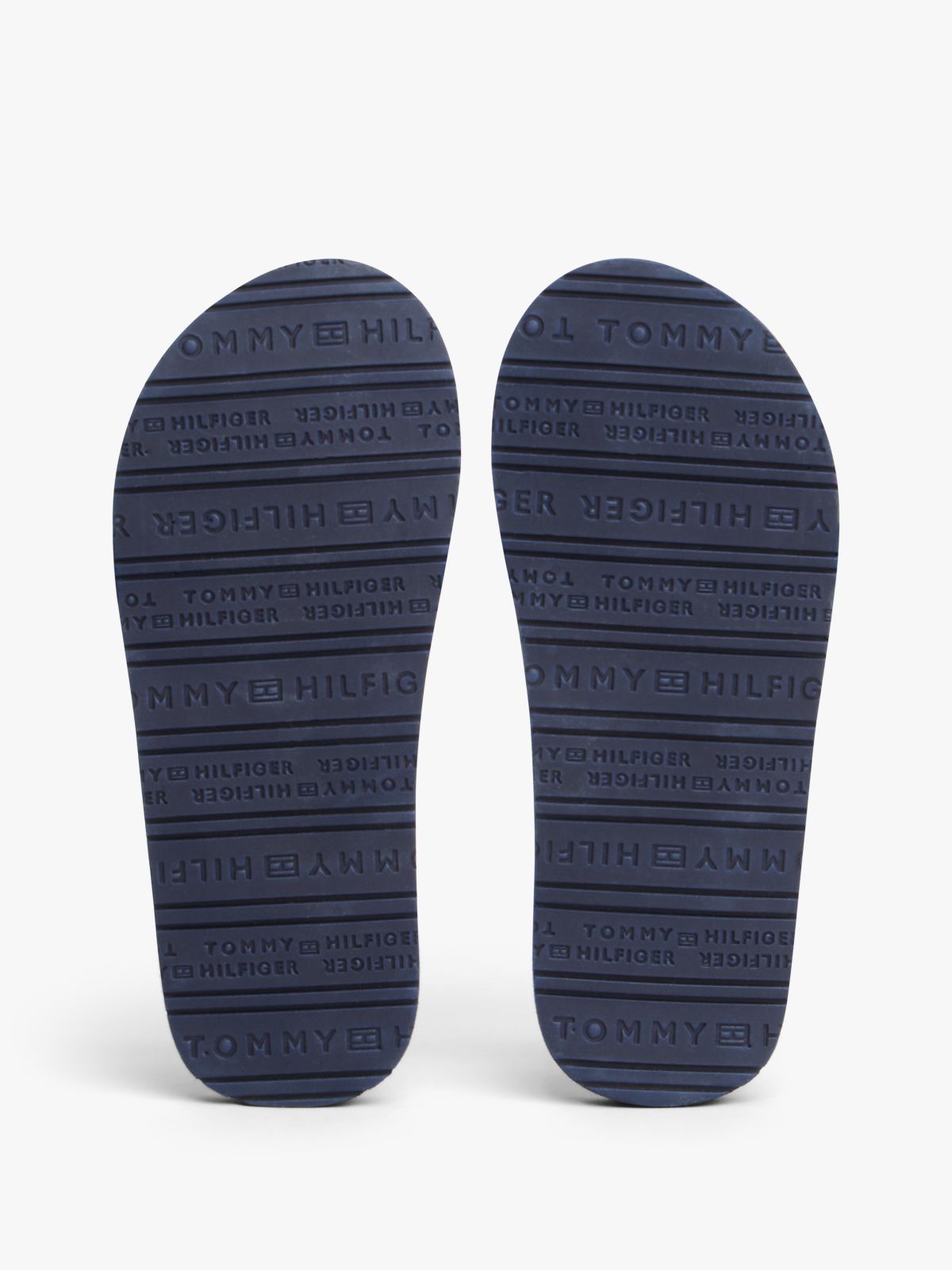 Logo Webbing Strap Flip-Flops — Blue