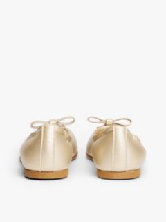 TH Monogram Bow Ballerinas — Gold 4