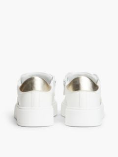 TH Monogram Glitter Platform Trainers — White 4