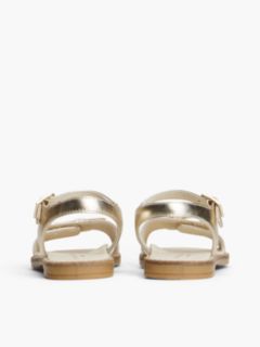 TH Monogram Metallic Leather Sandals — Gold 4