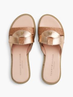 Metallic Glitter Mules — Pink 3