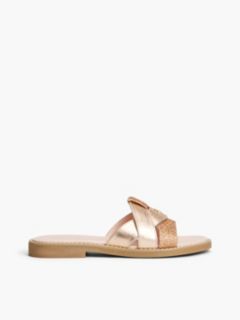 Metallic Glitter Mules — Pink 1