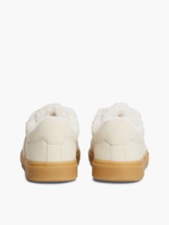 Teddy Lined Lace-Up Trainers — Beige 4