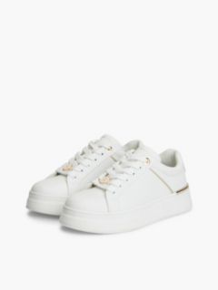 TH Monogram Charm Lace-Up Trainers — White 2