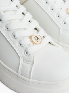 TH Monogram Charm Lace-Up Trainers — White 6