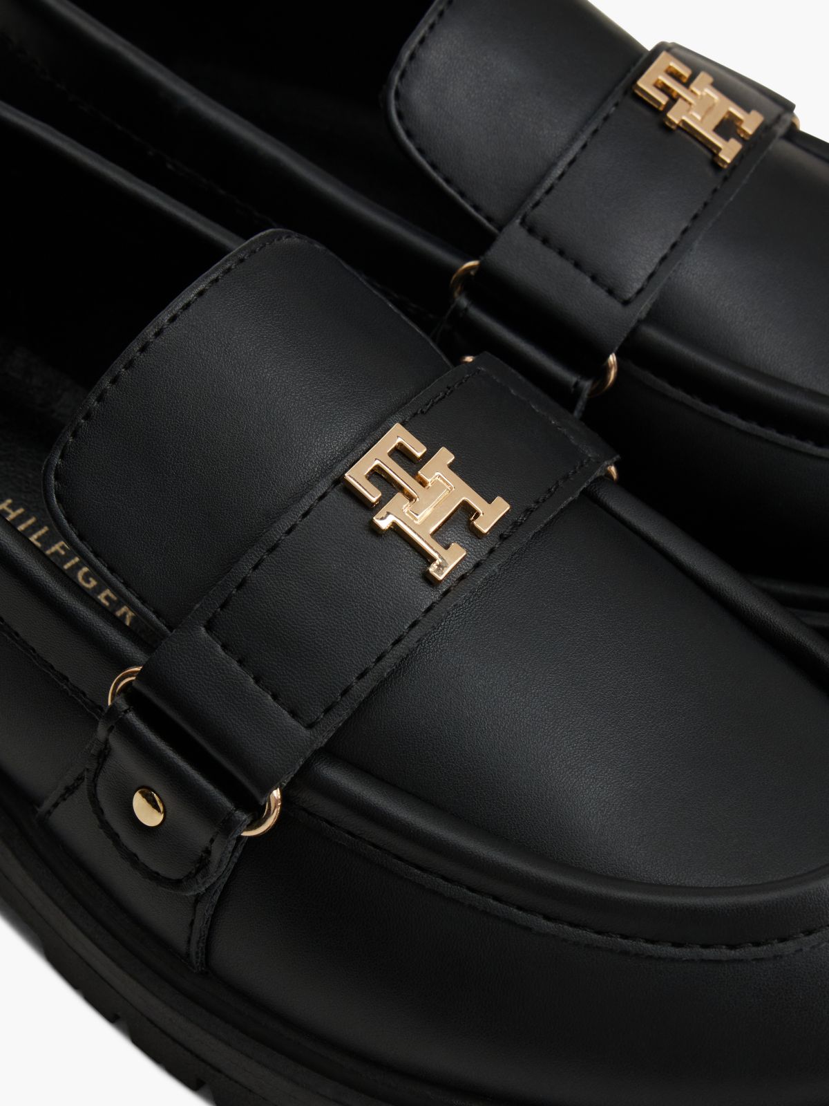 TH Monogram Cleat Loafers — Black