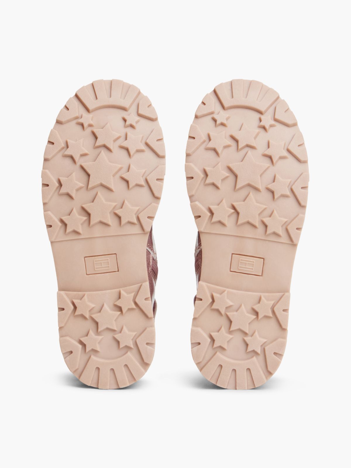 Patent Cleat Lace-Up Boots — Pink