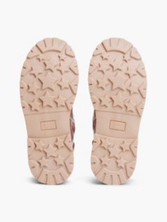 Patent Cleat Lace-Up Boots — Pink 5