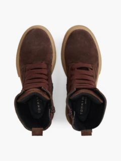 Suede TH Monogram Cleat Lace-Up Boots — Brown 3