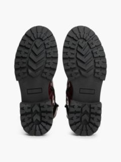 Patent Cleat Lace-Up Boots — Red 5