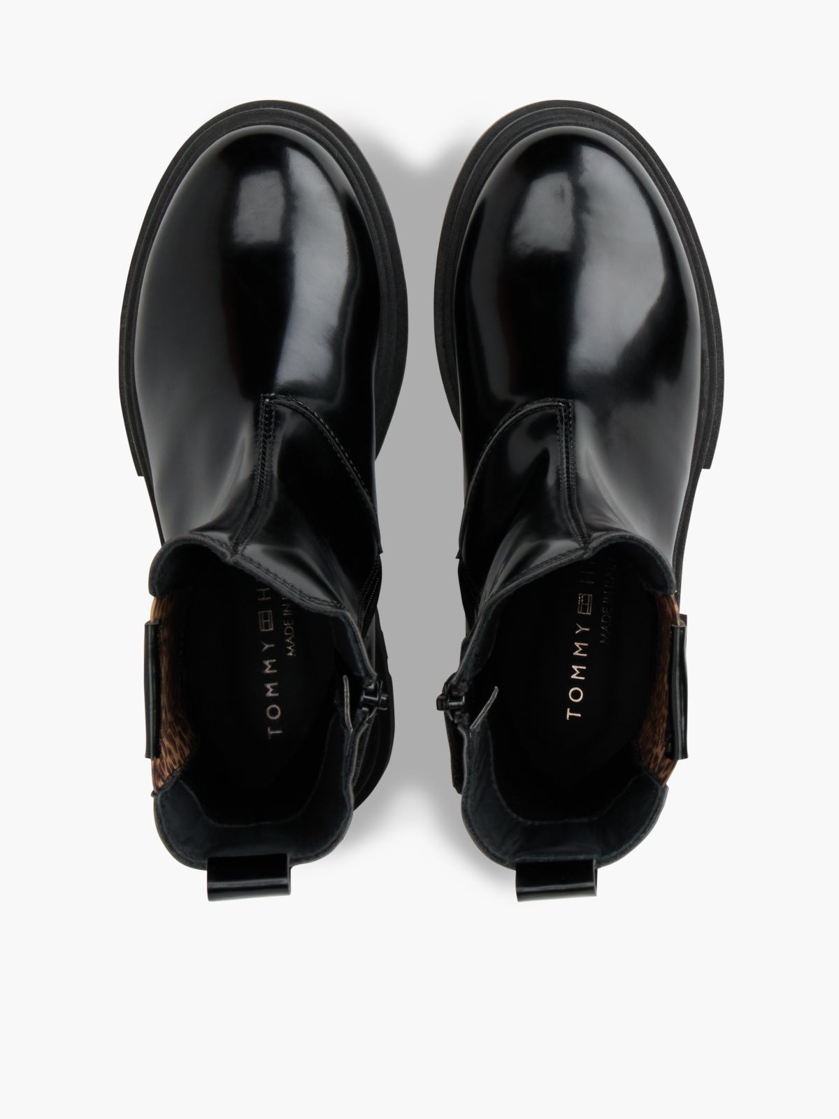 TH Monogram Brushed Cleat Lace-Up Boots — Black