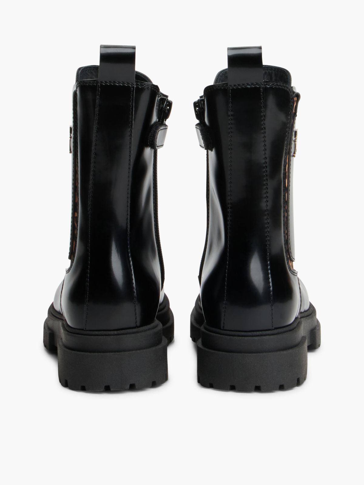 TH Monogram Brushed Cleat Lace-Up Boots — Black