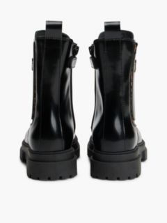 TH Monogram Brushed Cleat Lace-Up Boots — Black 4