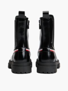 Brushed Global Stripe Cleat Chelsea Boots — Black 4