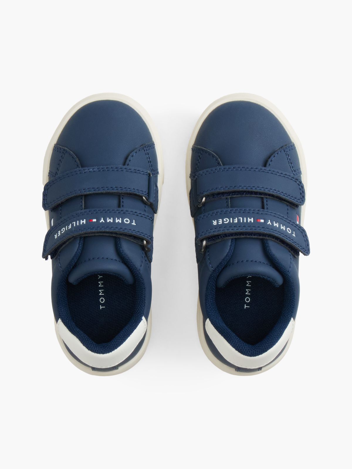 Logo Hook And Loop Trainers — Blue