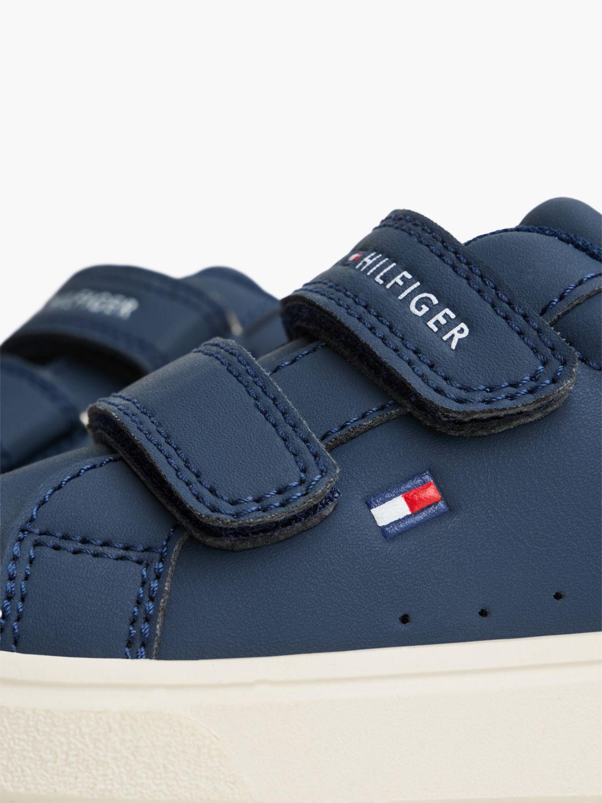 Logo Hook And Loop Trainers — Blue
