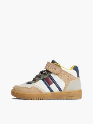 multi high-top sneaker mit color-pop und logo für gender-inclusive kinder - tommy hilfiger