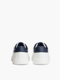 Flag Logo Lace-Up Trainers — White 4