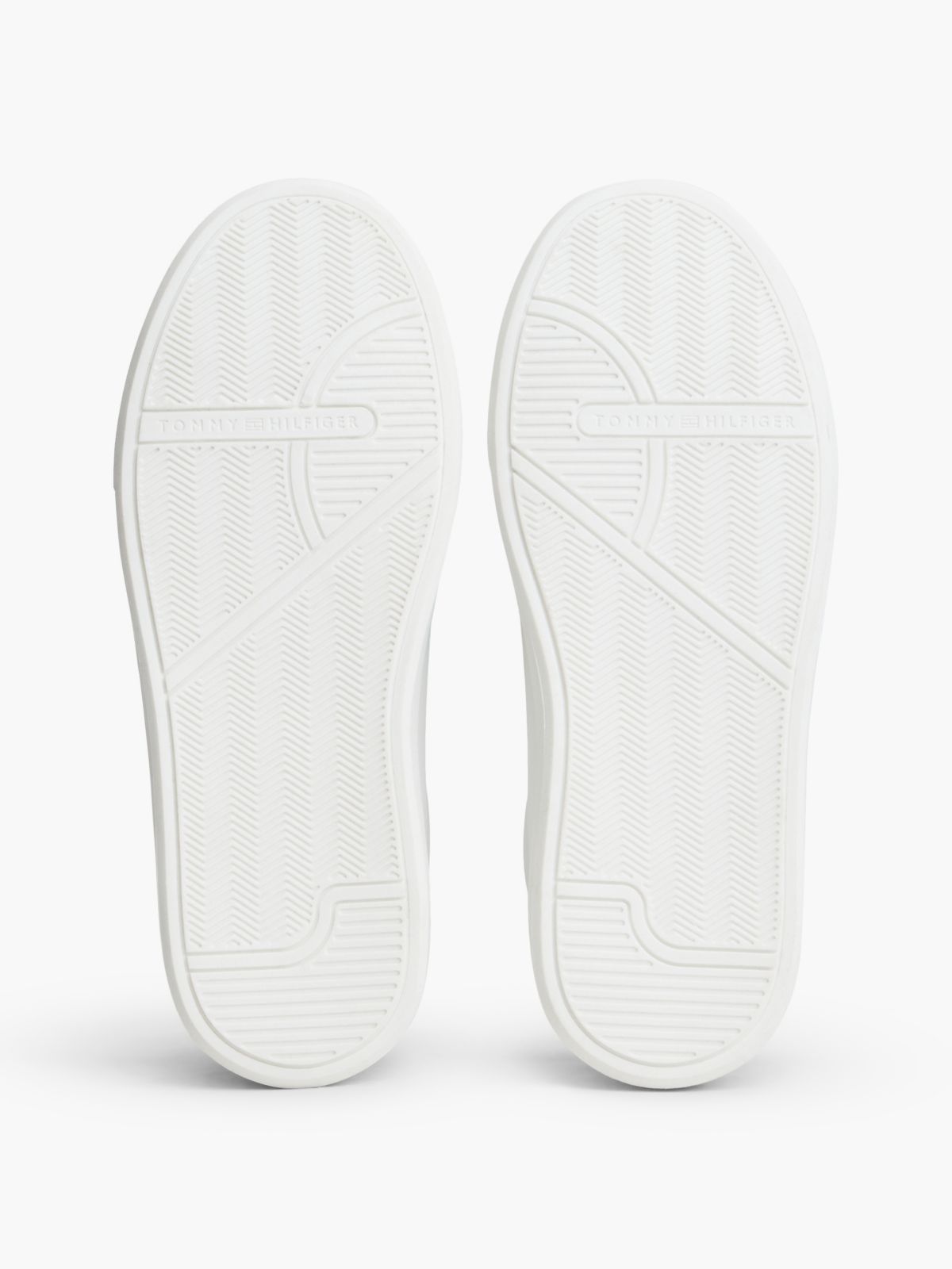 Flag Logo Lace-Up Trainers — White