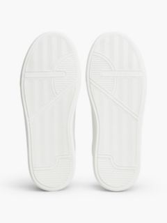 Flag Logo Lace-Up Trainers — White 5