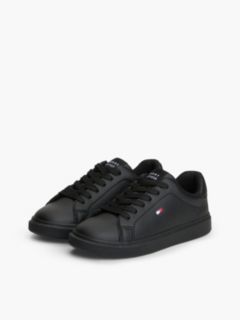 Flag Logo Lace-Up Trainers — Black 2
