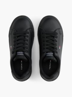 Flag Logo Lace-Up Trainers — Black 3