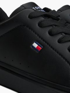 Flag Logo Lace-Up Trainers — Black 6