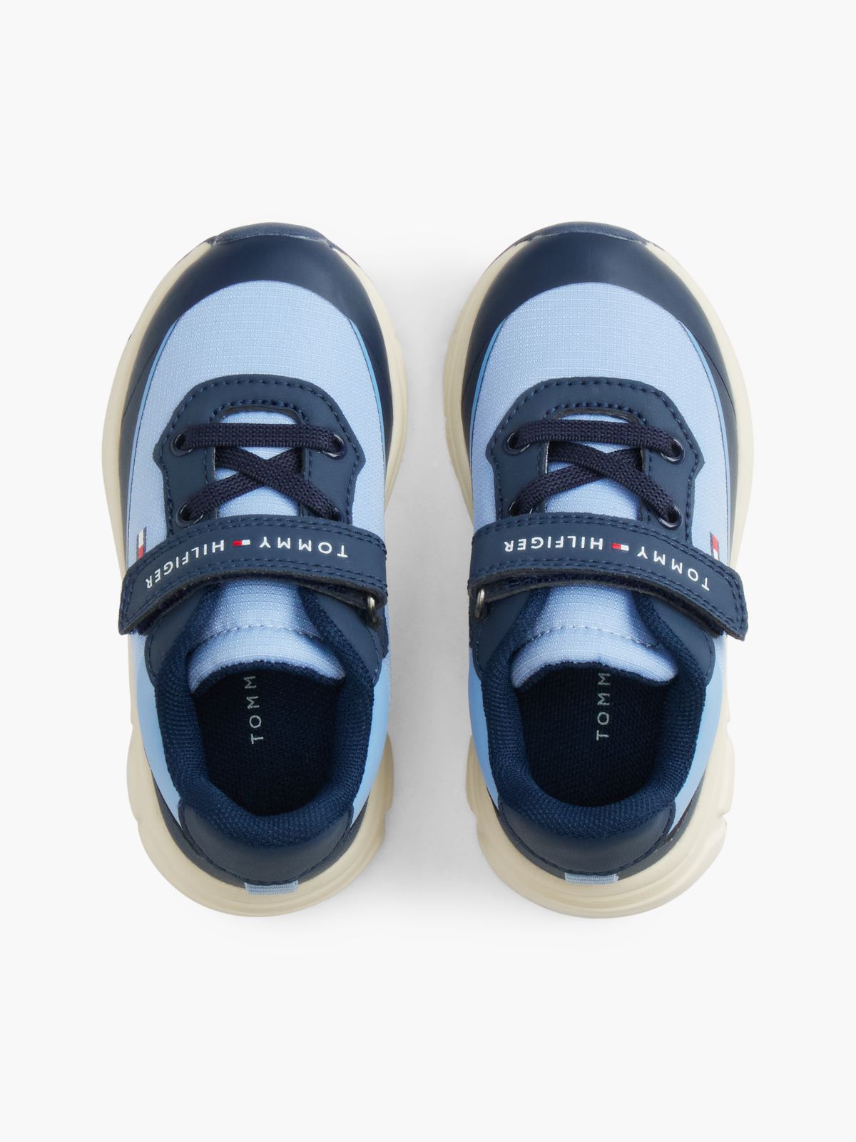 Logo Hook And Loop Trainers — Blue