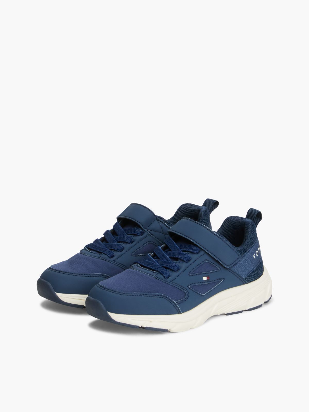Tonal Hook And Loop Ripstop Trainers — Blue